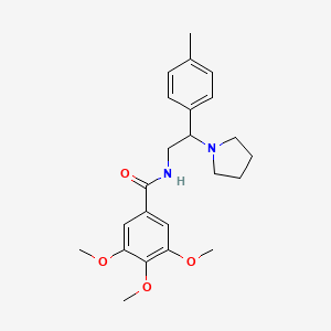 molecular formula C23H30N2O4 B11341717 3,4,5-trimethoxy-N-[2-(4-methylphenyl)-2-(pyrrolidin-1-yl)ethyl]benzamide 