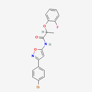 N-[3-(4-bromophenyl)-1,2-oxazol-5-yl]-2-(2-fluorophenoxy)propanamide