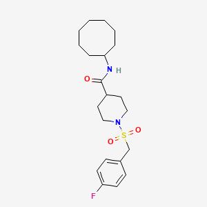 N-cyclooctyl-1-[(4-fluorobenzyl)sulfonyl]piperidine-4-carboxamide