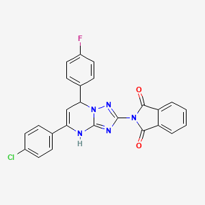 2-[5-(4-chlorophenyl)-7-(4-fluorophenyl)-3,7-dihydro[1,2,4]triazolo[1,5-a]pyrimidin-2-yl]-1H-isoindole-1,3(2H)-dione