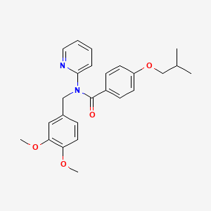 N-(3,4-dimethoxybenzyl)-4-(2-methylpropoxy)-N-(pyridin-2-yl)benzamide