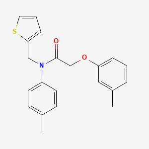 2-(3-methylphenoxy)-N-(4-methylphenyl)-N-(thiophen-2-ylmethyl)acetamide