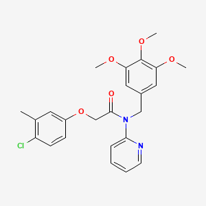 molecular formula C24H25ClN2O5 B11341775 2-(4-chloro-3-methylphenoxy)-N-(pyridin-2-yl)-N-(3,4,5-trimethoxybenzyl)acetamide 