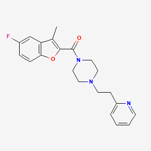 1-[(5-Fluoro-3-methyl-1-benzofuran-2-yl)carbonyl]-4-(2-pyridin-2-ylethyl)piperazine