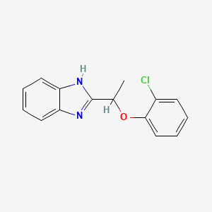 molecular formula C15H13ClN2O B11341788 2-[1-(2-chlorophenoxy)ethyl]-1H-benzimidazole 