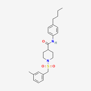 N-(4-butylphenyl)-1-[(3-methylbenzyl)sulfonyl]piperidine-4-carboxamide