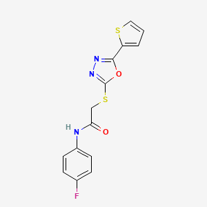 N-(4-fluorophenyl)-2-{[5-(thiophen-2-yl)-1,3,4-oxadiazol-2-yl]sulfanyl}acetamide