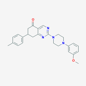 2-[4-(3-methoxyphenyl)piperazin-1-yl]-7-(4-methylphenyl)-7,8-dihydroquinazolin-5(6H)-one