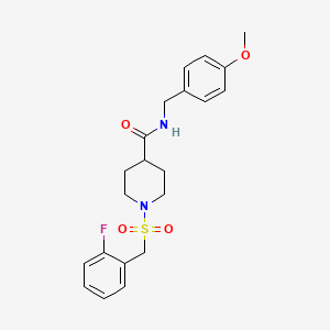 1-[(2-fluorobenzyl)sulfonyl]-N-(4-methoxybenzyl)piperidine-4-carboxamide