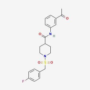 N-(3-acetylphenyl)-1-[(4-fluorobenzyl)sulfonyl]piperidine-4-carboxamide