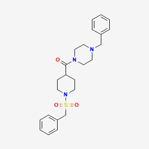 molecular formula C24H31N3O3S B11341855 (4-Benzylpiperazin-1-yl)[1-(benzylsulfonyl)piperidin-4-yl]methanone 