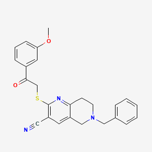 6-Benzyl-2-{[2-(3-methoxyphenyl)-2-oxoethyl]sulfanyl}-5,6,7,8-tetrahydro-1,6-naphthyridine-3-carbonitrile