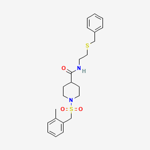 N-[2-(benzylsulfanyl)ethyl]-1-[(2-methylbenzyl)sulfonyl]piperidine-4-carboxamide