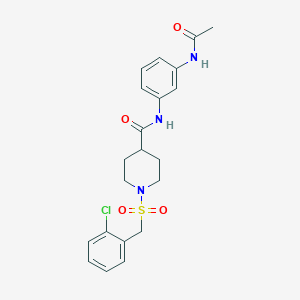 N-[3-(acetylamino)phenyl]-1-[(2-chlorobenzyl)sulfonyl]piperidine-4-carboxamide