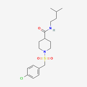 1-[(4-chlorobenzyl)sulfonyl]-N-(3-methylbutyl)piperidine-4-carboxamide