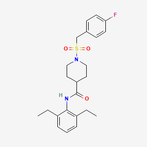 N-(2,6-diethylphenyl)-1-[(4-fluorobenzyl)sulfonyl]piperidine-4-carboxamide