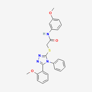 N-(3-methoxyphenyl)-2-{[5-(2-methoxyphenyl)-4-phenyl-4H-1,2,4-triazol-3-yl]sulfanyl}acetamide