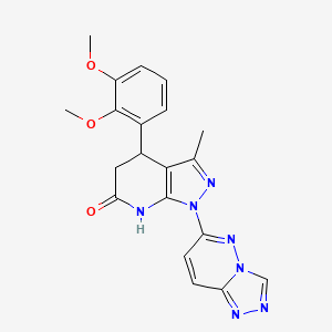 4-(2,3-dimethoxyphenyl)-3-methyl-1-([1,2,4]triazolo[4,3-b]pyridazin-6-yl)-4,5-dihydro-1H-pyrazolo[3,4-b]pyridin-6-ol