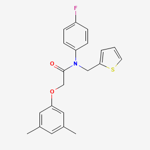 2-(3,5-dimethylphenoxy)-N-(4-fluorophenyl)-N-(thiophen-2-ylmethyl)acetamide