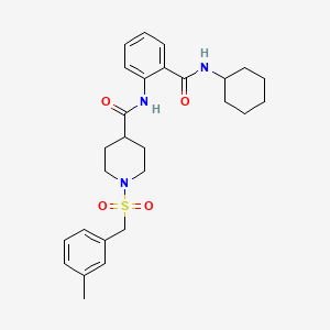 N-[2-(cyclohexylcarbamoyl)phenyl]-1-[(3-methylbenzyl)sulfonyl]piperidine-4-carboxamide