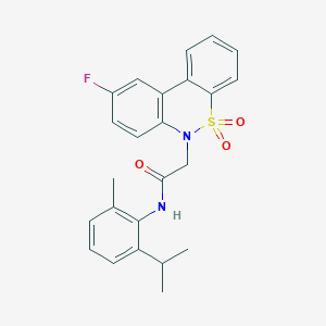 2-(9-fluoro-5,5-dioxido-6H-dibenzo[c,e][1,2]thiazin-6-yl)-N-(2-isopropyl-6-methylphenyl)acetamide