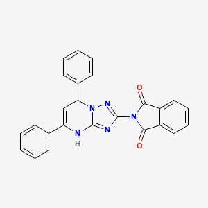 2-(5,7-diphenyl-3,7-dihydro[1,2,4]triazolo[1,5-a]pyrimidin-2-yl)-1H-isoindole-1,3(2H)-dione