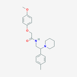 molecular formula C23H30N2O3 B11342019 2-(4-methoxyphenoxy)-N-[2-(4-methylphenyl)-2-(piperidin-1-yl)ethyl]acetamide 