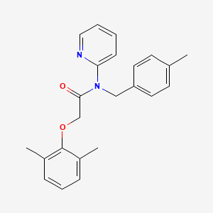 molecular formula C23H24N2O2 B11342044 2-(2,6-dimethylphenoxy)-N-(4-methylbenzyl)-N-(pyridin-2-yl)acetamide 