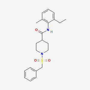 molecular formula C22H28N2O3S B11342080 1-(benzylsulfonyl)-N-(2-ethyl-6-methylphenyl)piperidine-4-carboxamide 