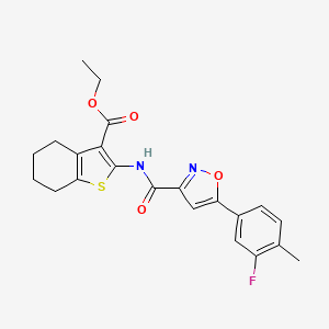 Ethyl 2-({[5-(3-fluoro-4-methylphenyl)-1,2-oxazol-3-yl]carbonyl}amino)-4,5,6,7-tetrahydro-1-benzothiophene-3-carboxylate