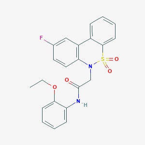 N-(2-ethoxyphenyl)-2-(9-fluoro-5,5-dioxido-6H-dibenzo[c,e][1,2]thiazin-6-yl)acetamide