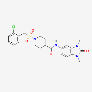 1-[(2-chlorobenzyl)sulfonyl]-N-(1,3-dimethyl-2-oxo-2,3-dihydro-1H-benzimidazol-5-yl)piperidine-4-carboxamide