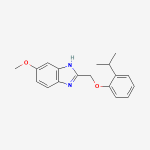 molecular formula C18H20N2O2 B11342146 5-methoxy-2-{[2-(propan-2-yl)phenoxy]methyl}-1H-benzimidazole CAS No. 1018126-86-7