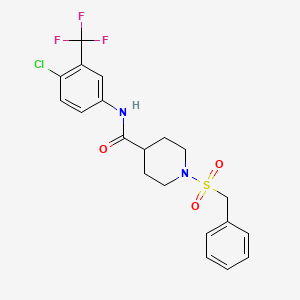 1-(benzylsulfonyl)-N-[4-chloro-3-(trifluoromethyl)phenyl]piperidine-4-carboxamide