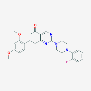 7-(2,4-dimethoxyphenyl)-2-[4-(2-fluorophenyl)piperazin-1-yl]-7,8-dihydroquinazolin-5(6H)-one