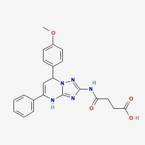 4-{[7-(4-Methoxyphenyl)-5-phenyl-3,7-dihydro[1,2,4]triazolo[1,5-a]pyrimidin-2-yl]amino}-4-oxobutanoic acid