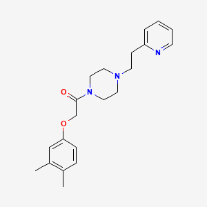 2-(3,4-Dimethylphenoxy)-1-{4-[2-(pyridin-2-yl)ethyl]piperazin-1-yl}ethanone