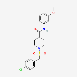 1-[(4-chlorobenzyl)sulfonyl]-N-(3-methoxyphenyl)piperidine-4-carboxamide