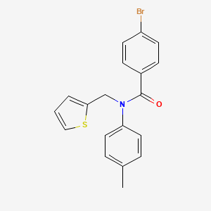 4-bromo-N-(4-methylphenyl)-N-(thiophen-2-ylmethyl)benzamide