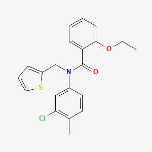 N-(3-chloro-4-methylphenyl)-2-ethoxy-N-(thiophen-2-ylmethyl)benzamide