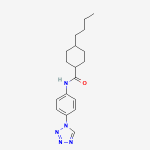 4-butyl-N-[4-(1H-tetrazol-1-yl)phenyl]cyclohexanecarboxamide