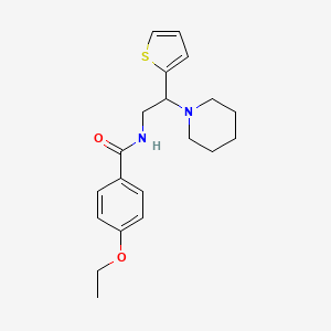 4-ethoxy-N-[2-(piperidin-1-yl)-2-(thiophen-2-yl)ethyl]benzamide