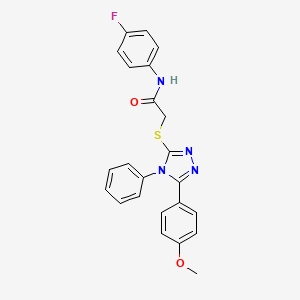 N-(4-fluorophenyl)-2-{[5-(4-methoxyphenyl)-4-phenyl-4H-1,2,4-triazol-3-yl]sulfanyl}acetamide