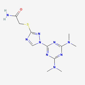 2-({1-[4,6-bis(dimethylamino)-1,3,5-triazin-2-yl]-1H-1,2,4-triazol-3-yl}sulfanyl)acetamide