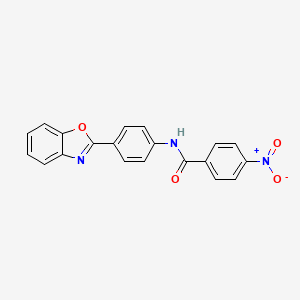 molecular formula C20H13N3O4 B11342283 N-[4-(1,3-benzoxazol-2-yl)phenyl]-4-nitrobenzamide 