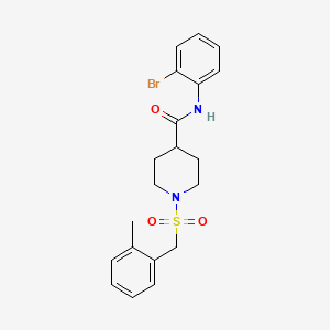 N-(2-bromophenyl)-1-[(2-methylbenzyl)sulfonyl]piperidine-4-carboxamide