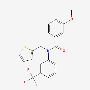 3-methoxy-N-(thiophen-2-ylmethyl)-N-[3-(trifluoromethyl)phenyl]benzamide