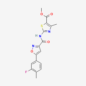 Methyl 2-({[5-(3-fluoro-4-methylphenyl)-1,2-oxazol-3-yl]carbonyl}amino)-4-methyl-1,3-thiazole-5-carboxylate