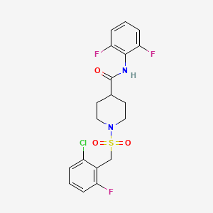 1-[(2-chloro-6-fluorobenzyl)sulfonyl]-N-(2,6-difluorophenyl)piperidine-4-carboxamide