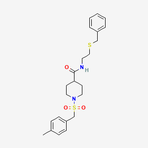 N-[2-(benzylsulfanyl)ethyl]-1-[(4-methylbenzyl)sulfonyl]piperidine-4-carboxamide